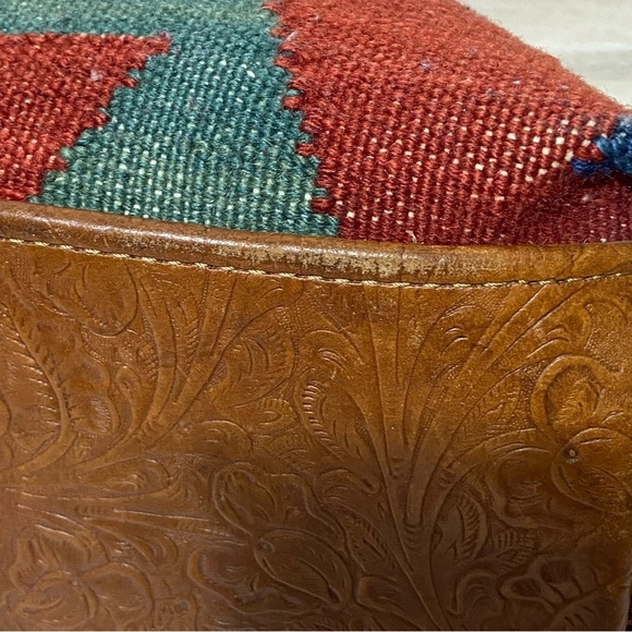 UNBRANDED / Aztec Woven and Embossed Leather Purse - Picture 12 of 14